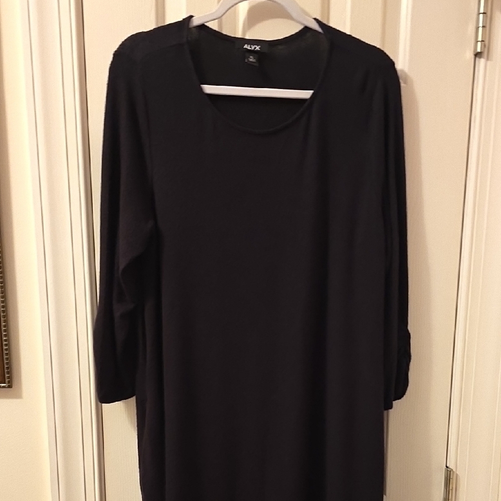 ALYX BRAND WOMEN'S BLACK LONG SLEEVES PULLOVER DRESS SIZE XL